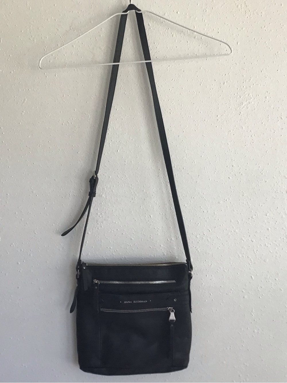 Dana Buchman Trendy Black with Silver Accent Crossbody Shoulder Bag